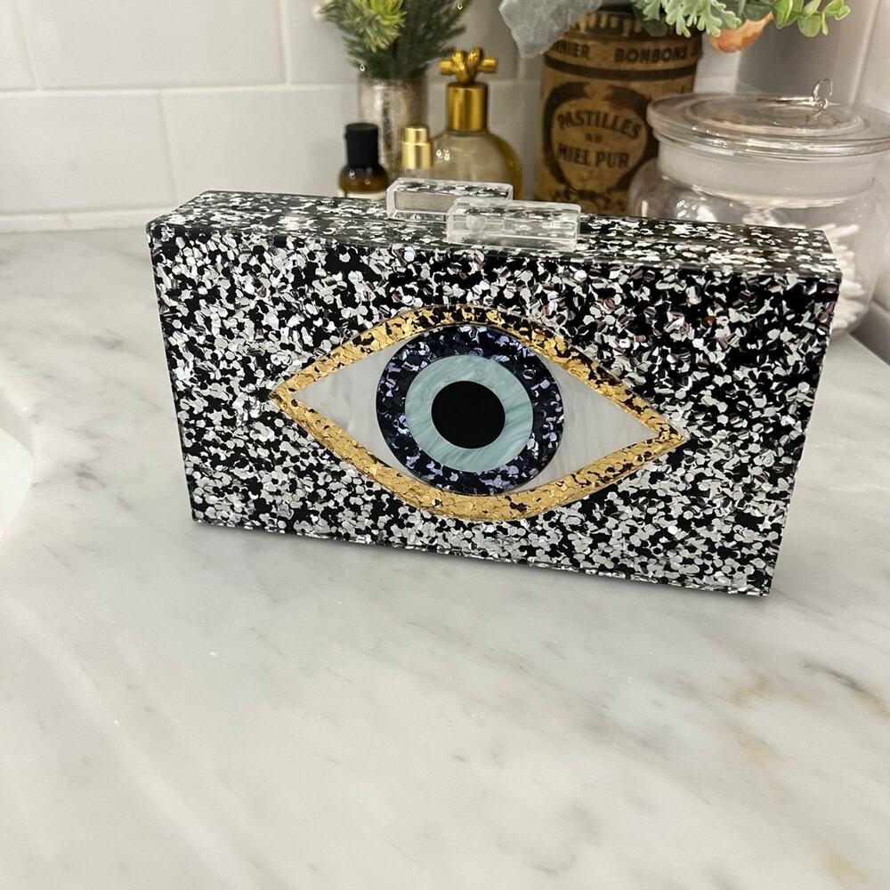 Evil eye clutch/crossbody